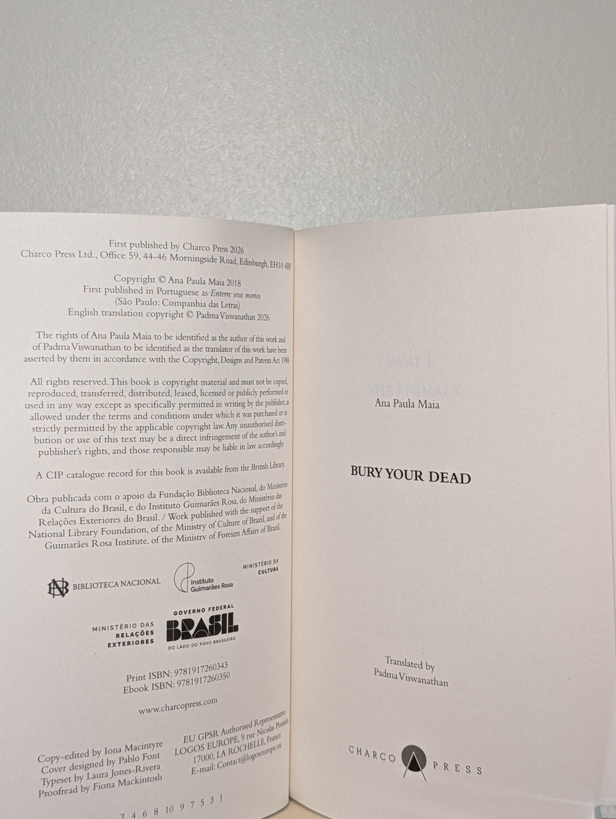 Bury Your Dead by Ana Paula Maia (Signed First Edition) - Fialta Books