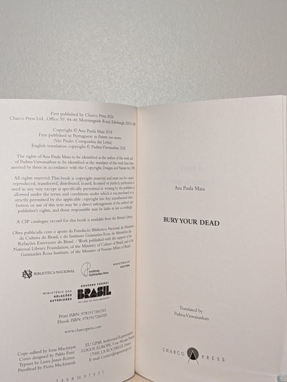 Bury Your Dead by Ana Paula Maia (Signed First Edition) - Fialta Books