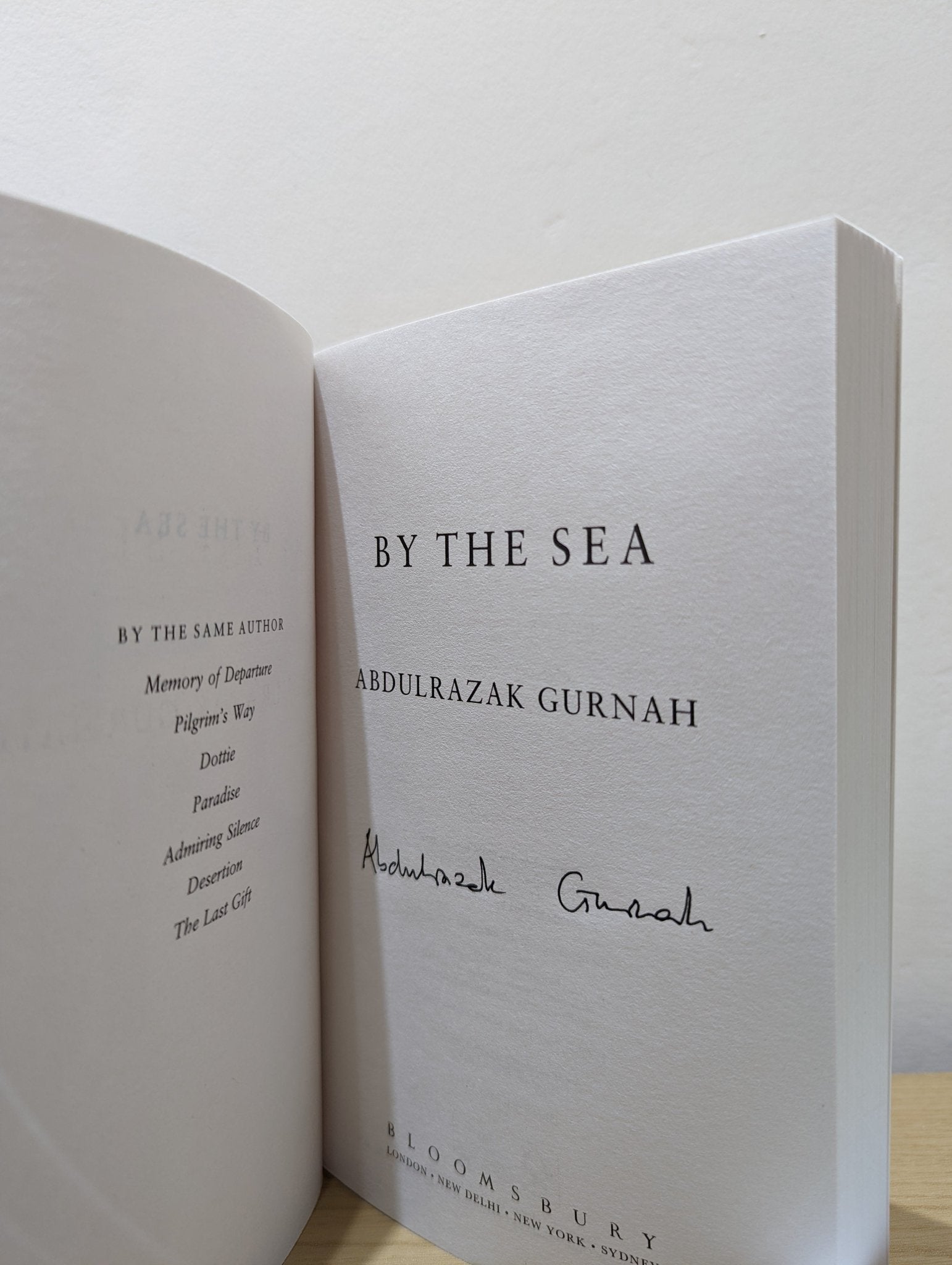 By the Sea by Abdulrazak Gurnah (Signed) - Fialta Books