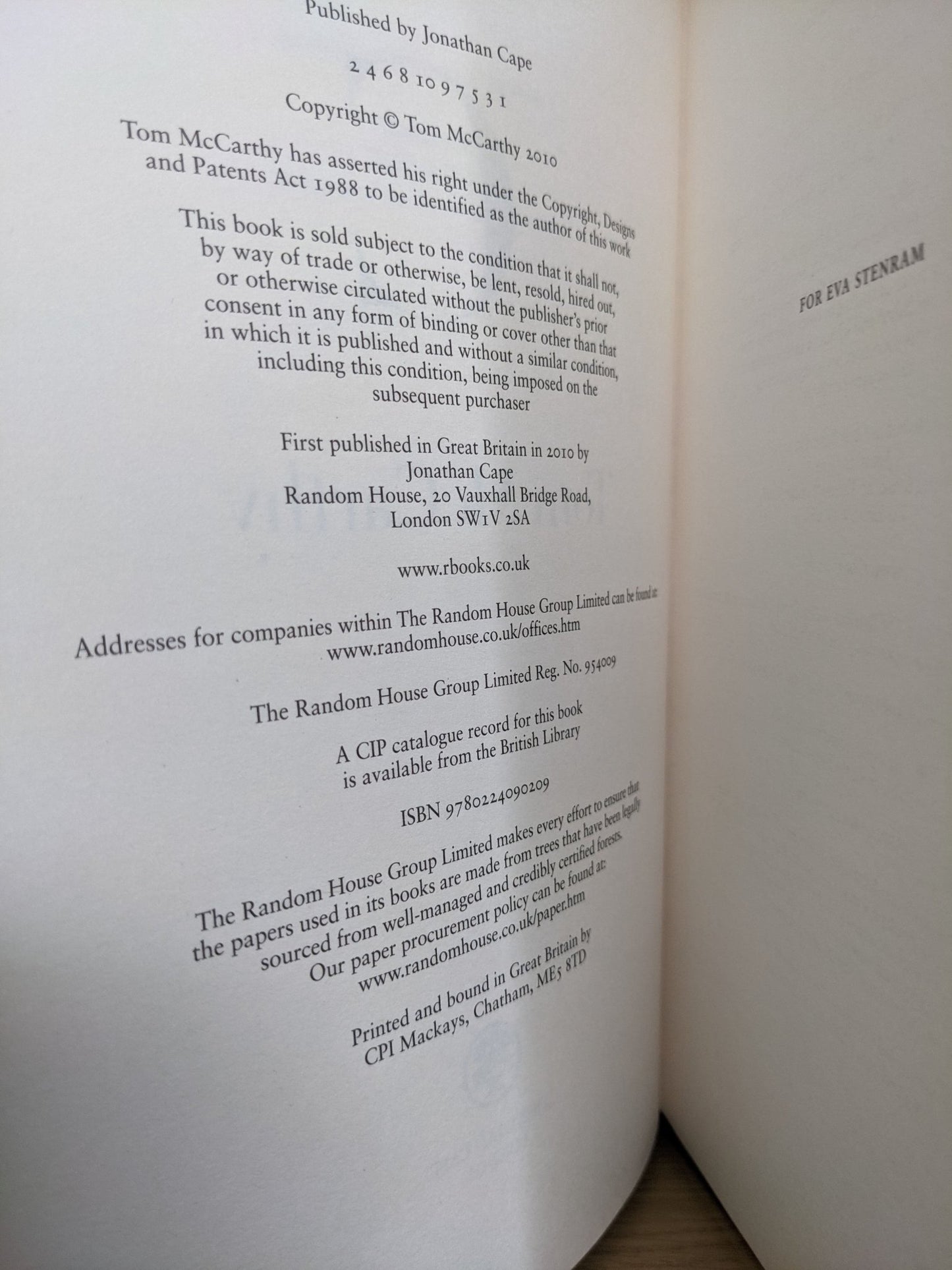 C by Tom McCarthy - Fialta Books