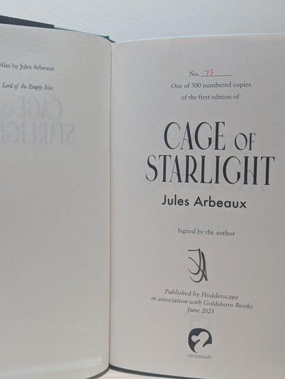 Cage of Starlight by Jules Arbeaux (Signed First Edition with sprayed edges) - Fialta Books