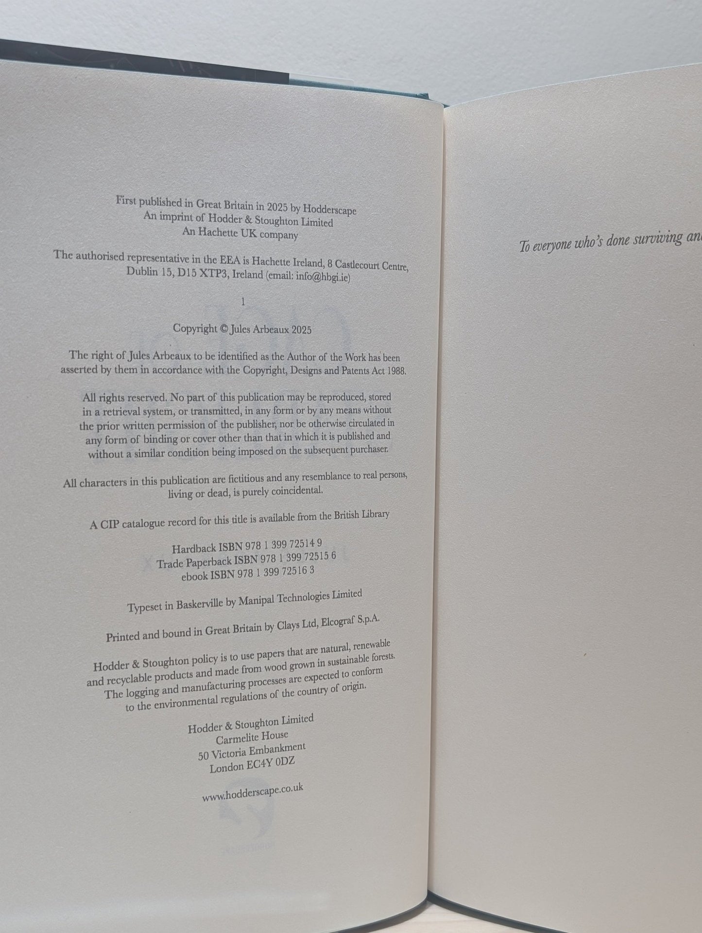 Cage of Starlight by Jules Arbeaux (Signed First Edition with sprayed edges) - Fialta Books