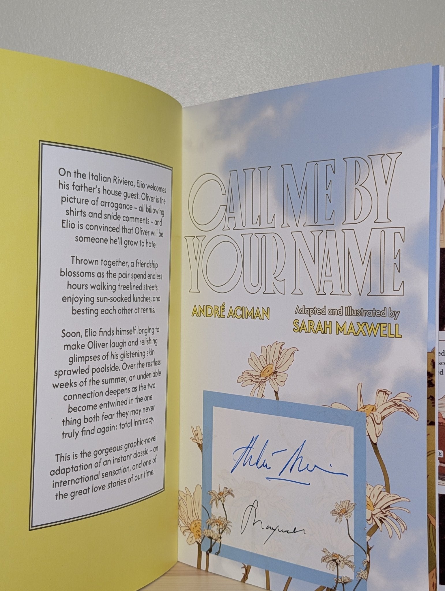 Call Me by Your Name Graphic Novel by Andre Aciman (Double Signed First Edition) - Fialta Books