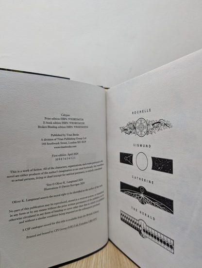 Calypso by Oliver K. Langmead (First Edition) - Fialta Books