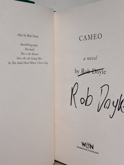 Cameo by Rob Doyle (Signed First Edition) - Fialta Books