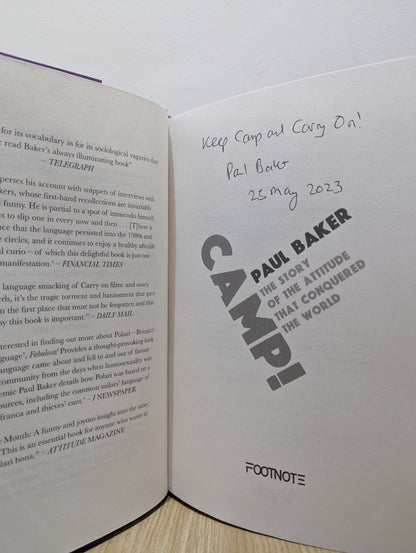 Camp!: The Story of the Attitude that Conquered the World by Paul Baker (Signed First Edition) - Fialta Books