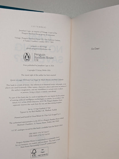 Can Nothing Save Us? by Irvine Welsh (Signed First Edition) - Fialta Books