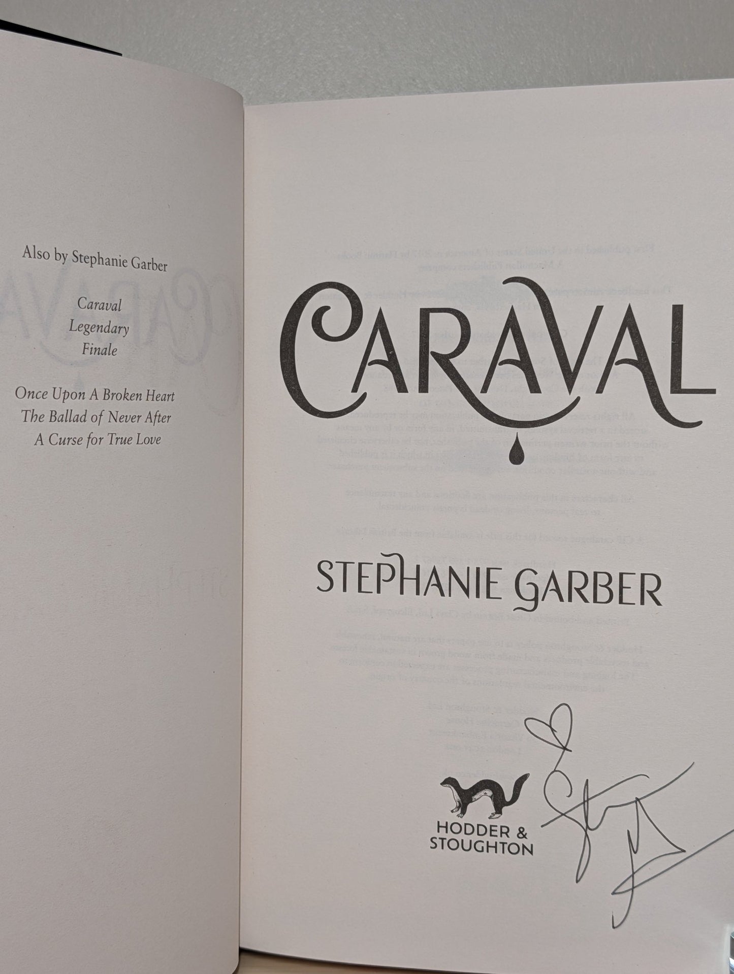 Caraval by Stephanie Garber (Signed Special Edition) - Fialta Books