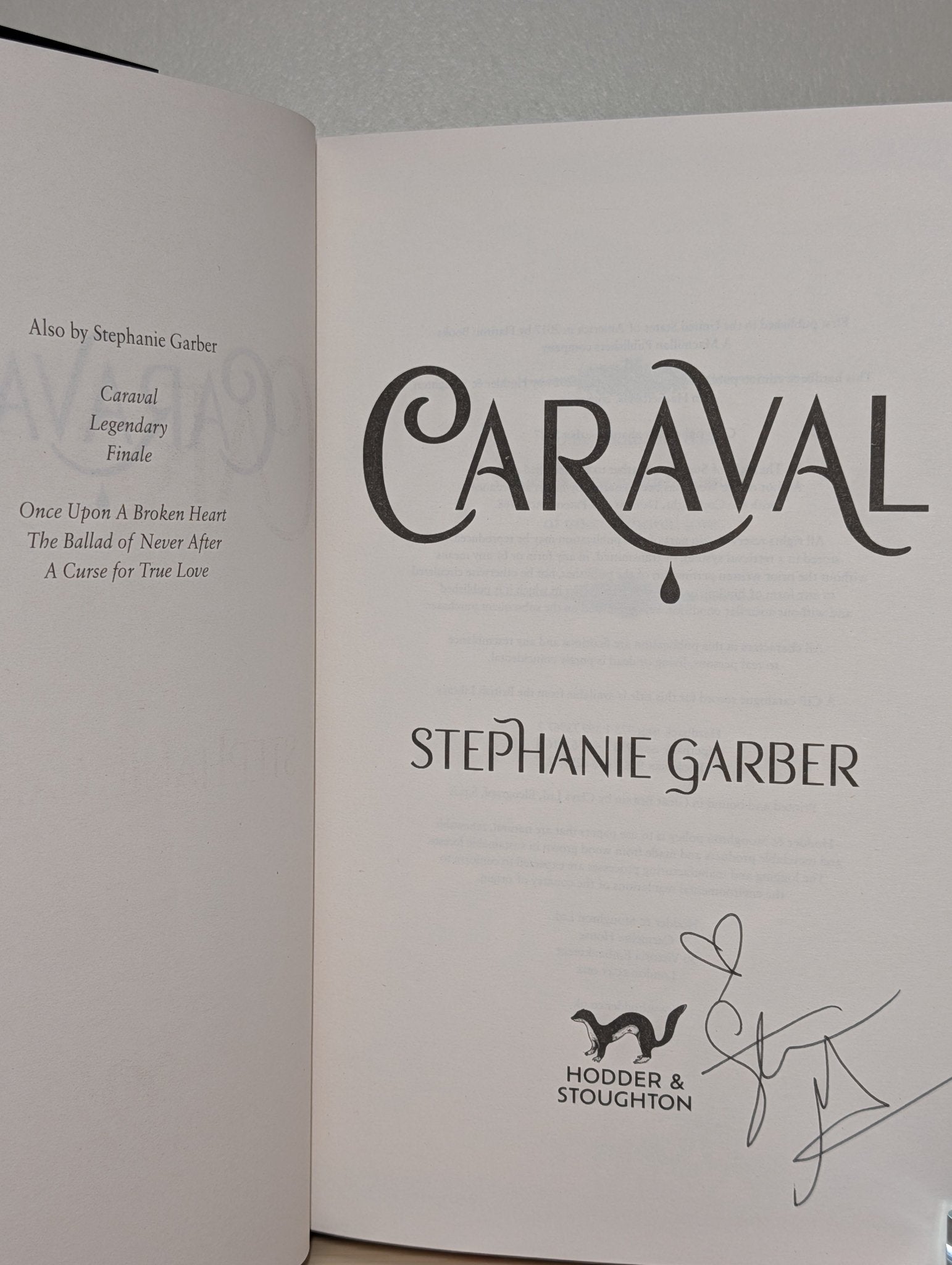 Caraval by Stephanie Garber (Signed Special Edition) - Fialta Books