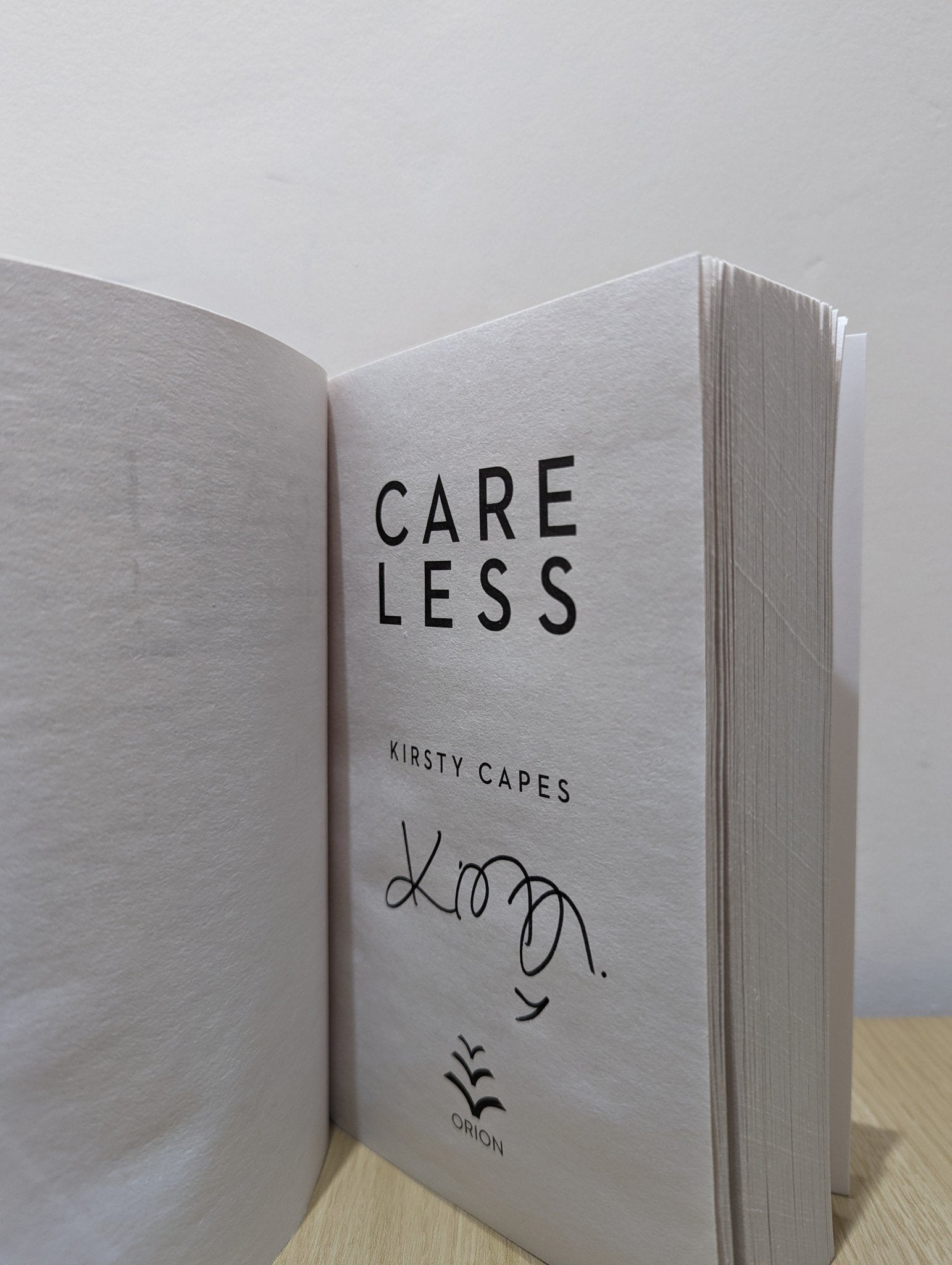 Careless by Kirsty Capes (Signed Paperback) - Fialta Books