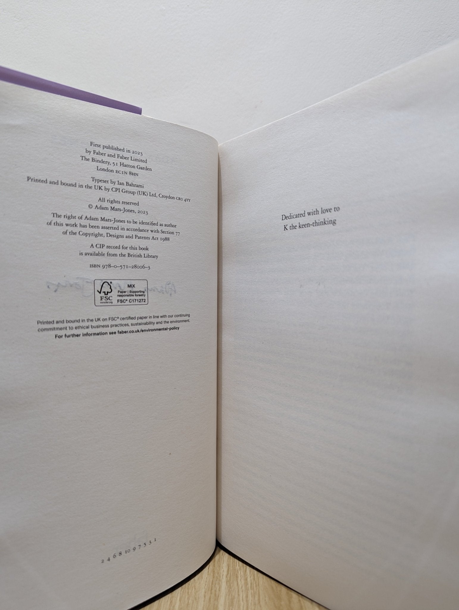 Caret by Adam Mars - Jones (Signed First Edition) - Fialta Books