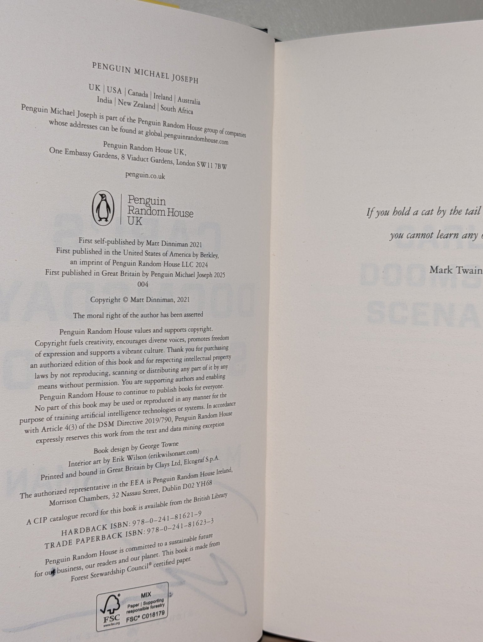 Carl's Doomsday Scenario: Dungeon Crawler Carl Book 2 by Matt Dinniman (Signed) - Fialta Books