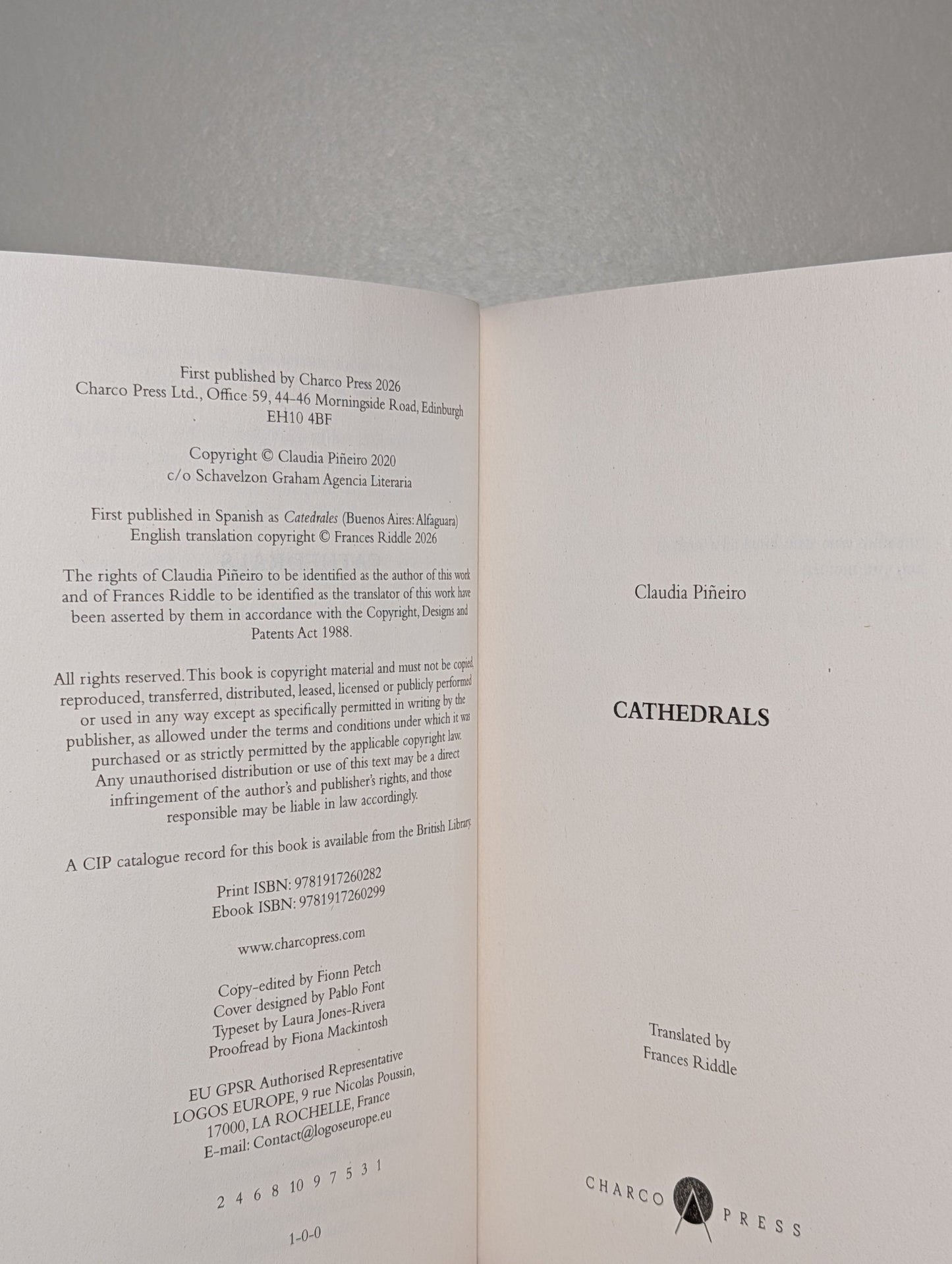 Cathedrals by Claudia Pineiro (Signed First Edition) - Fialta Books