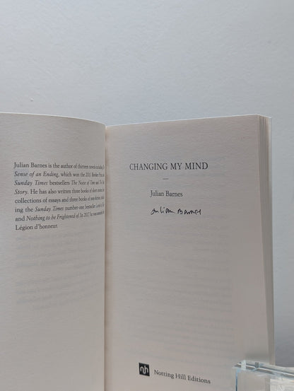 Changing My Mind by Julian Barnes (Signed First Edition) - Fialta Books