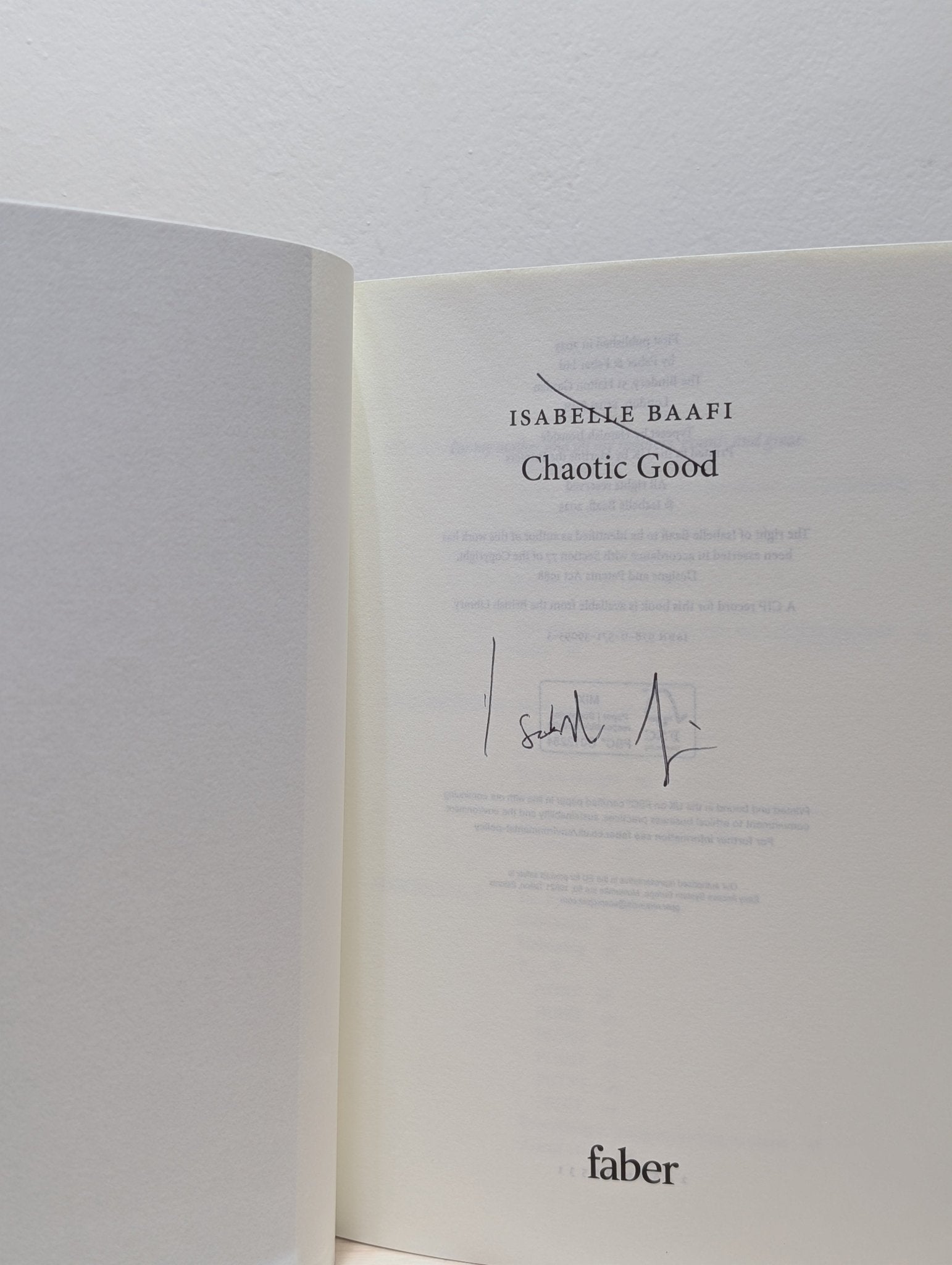 Chaotic Good by Isabelle Baafi (Signed First Edition) - Fialta Books