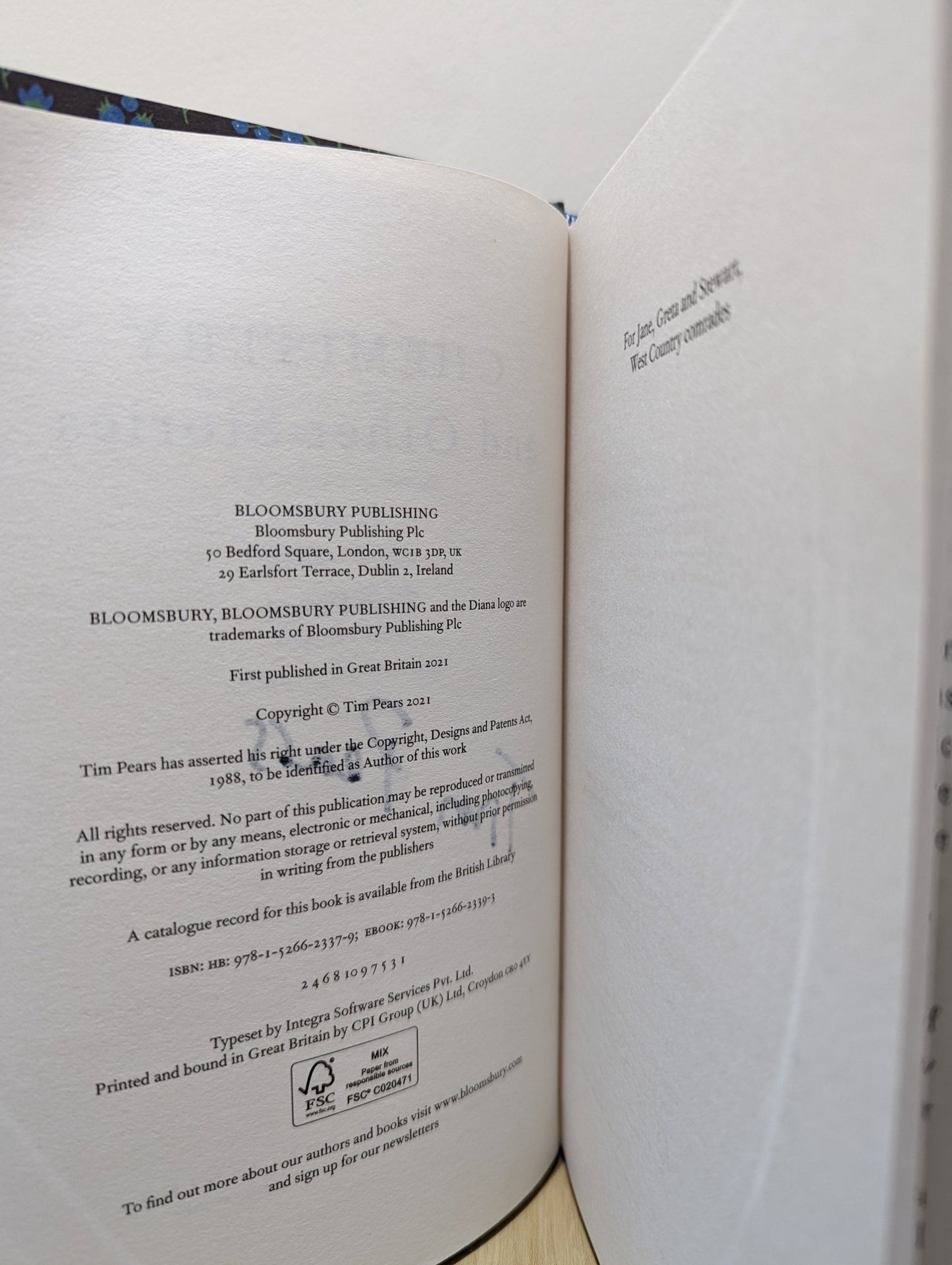 Chemistry and Other Stories by Tim Pears (Signed First Edition) - Fialta Books