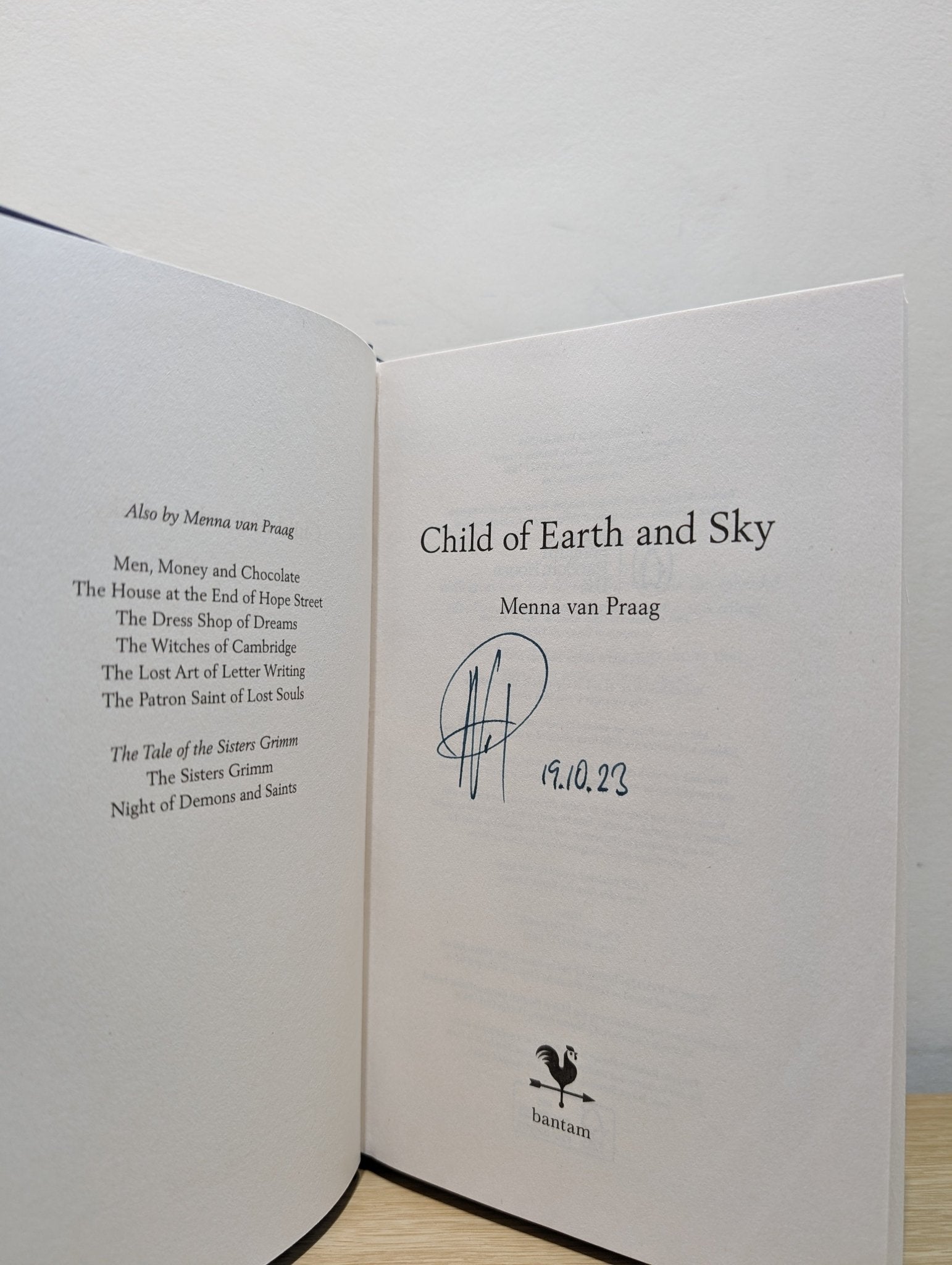 Child of Earth & Sky by Menna Van Praag (Signed Dated First Edition) - Fialta Books