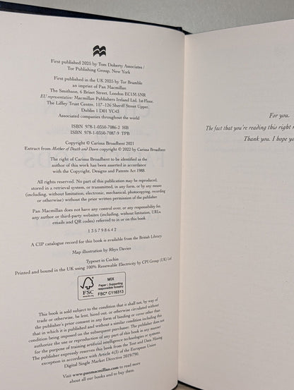 Children of Fallen Gods by Carissa Broadbent (Signed First Edition with sprayed edges) - Fialta Books