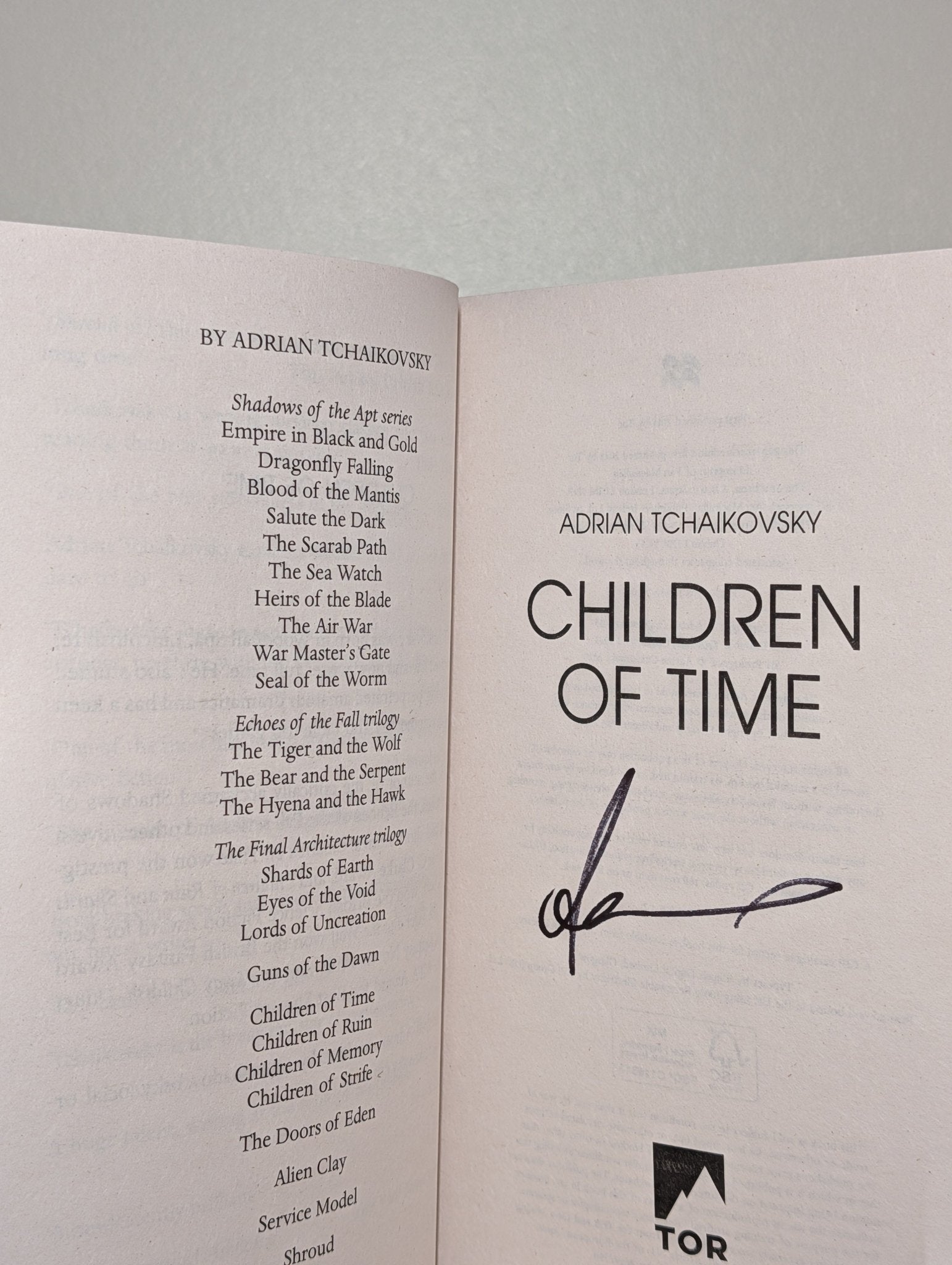 Children of Time by Adrian Tchaikovsky (Signed 10th Anniversary Edition) - Fialta Books