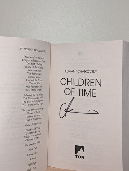 Children of Time; Children of Ruin; Children of Memory by Adrian Tchaikovsky (Signed Set) - Fialta Books