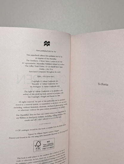 Children of Time; Children of Ruin; Children of Memory by Adrian Tchaikovsky (Signed Set) - Fialta Books