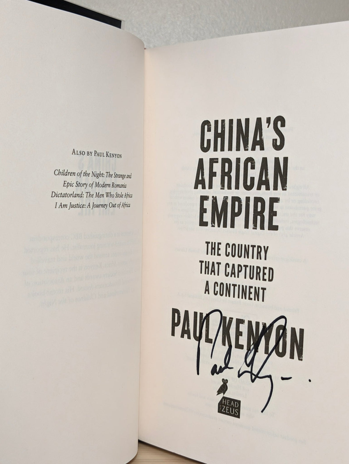 China's African Empire by Paul Kenyon (Signed First Edition) - Fialta Books