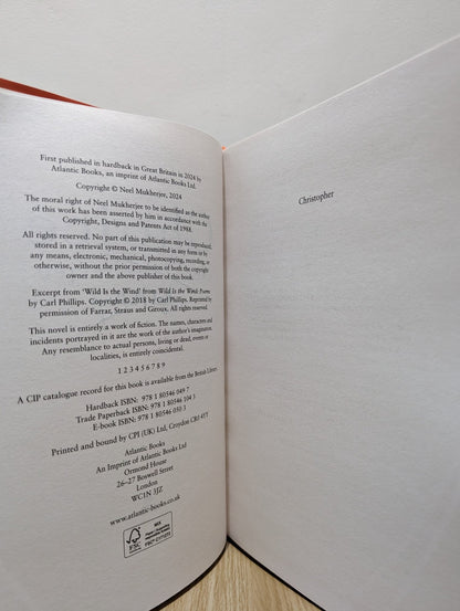 Choice by Neel Mukherjee (Signed First Edition) - Fialta Books