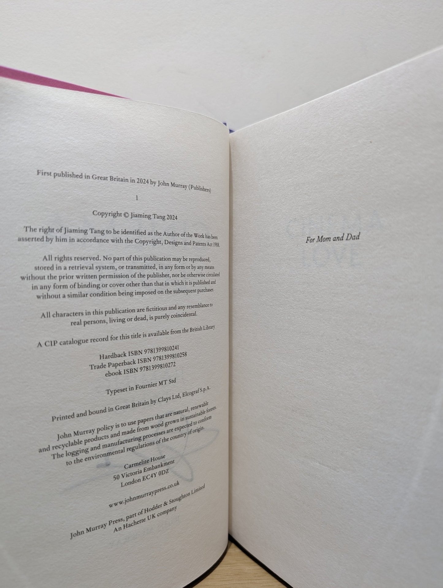 Cinema Love by Jiaming Tang (Signed First Edition) - Fialta Books