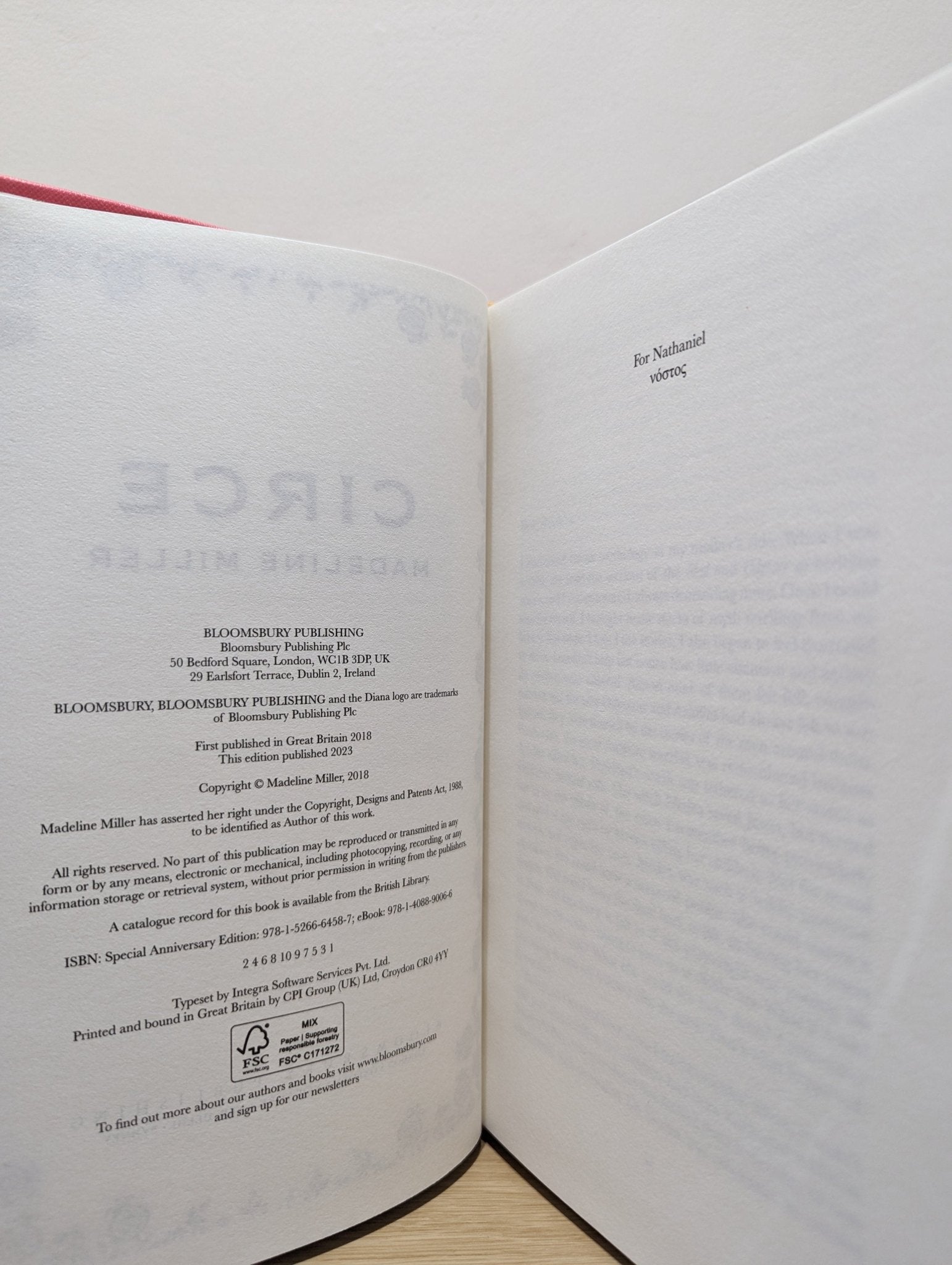 Circe by Madeline Miller (Signed Aniversary Edition) - Fialta Books