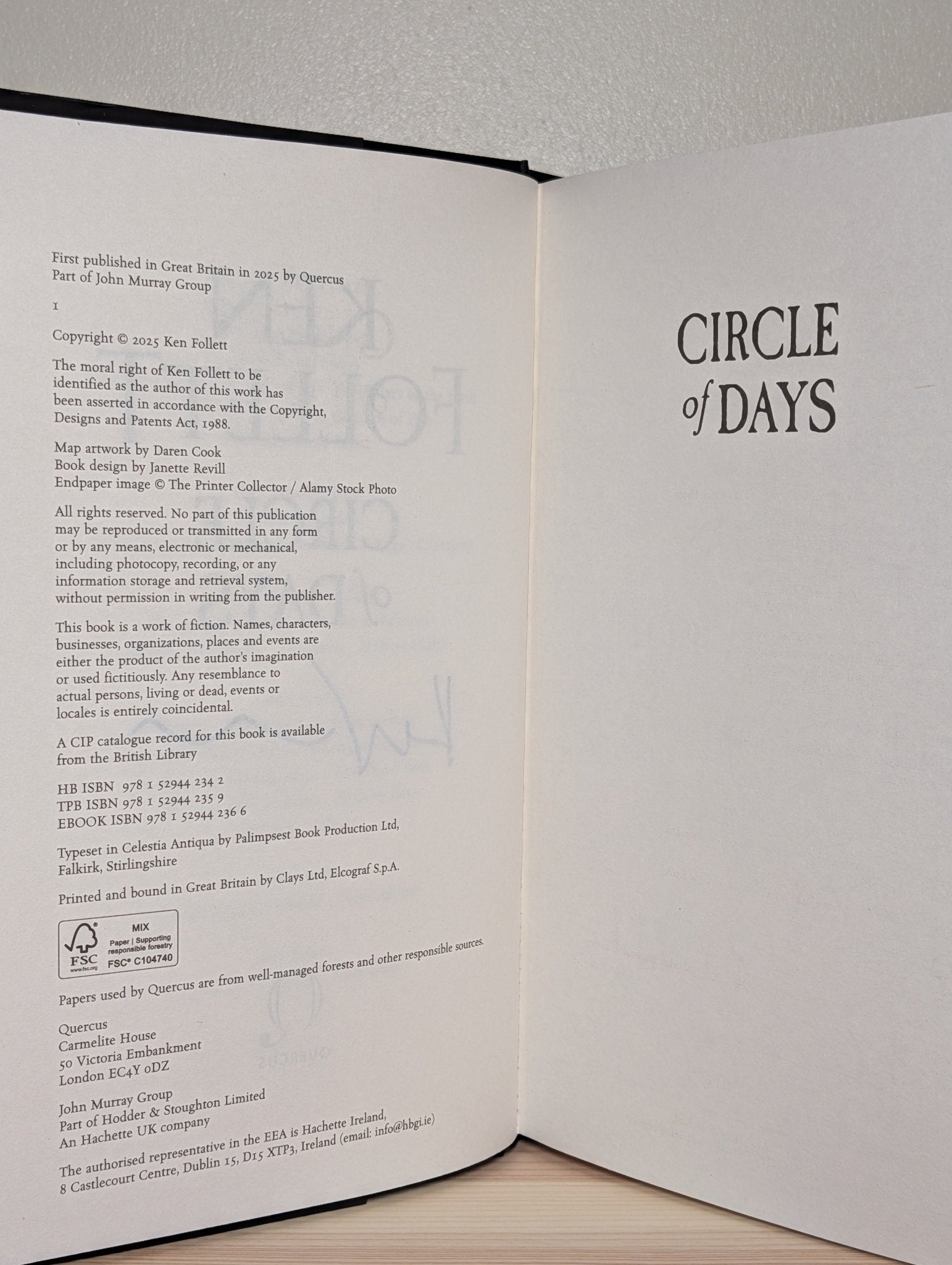 Circle of Days by Ken Follett (Signed First Edition) - Fialta Books