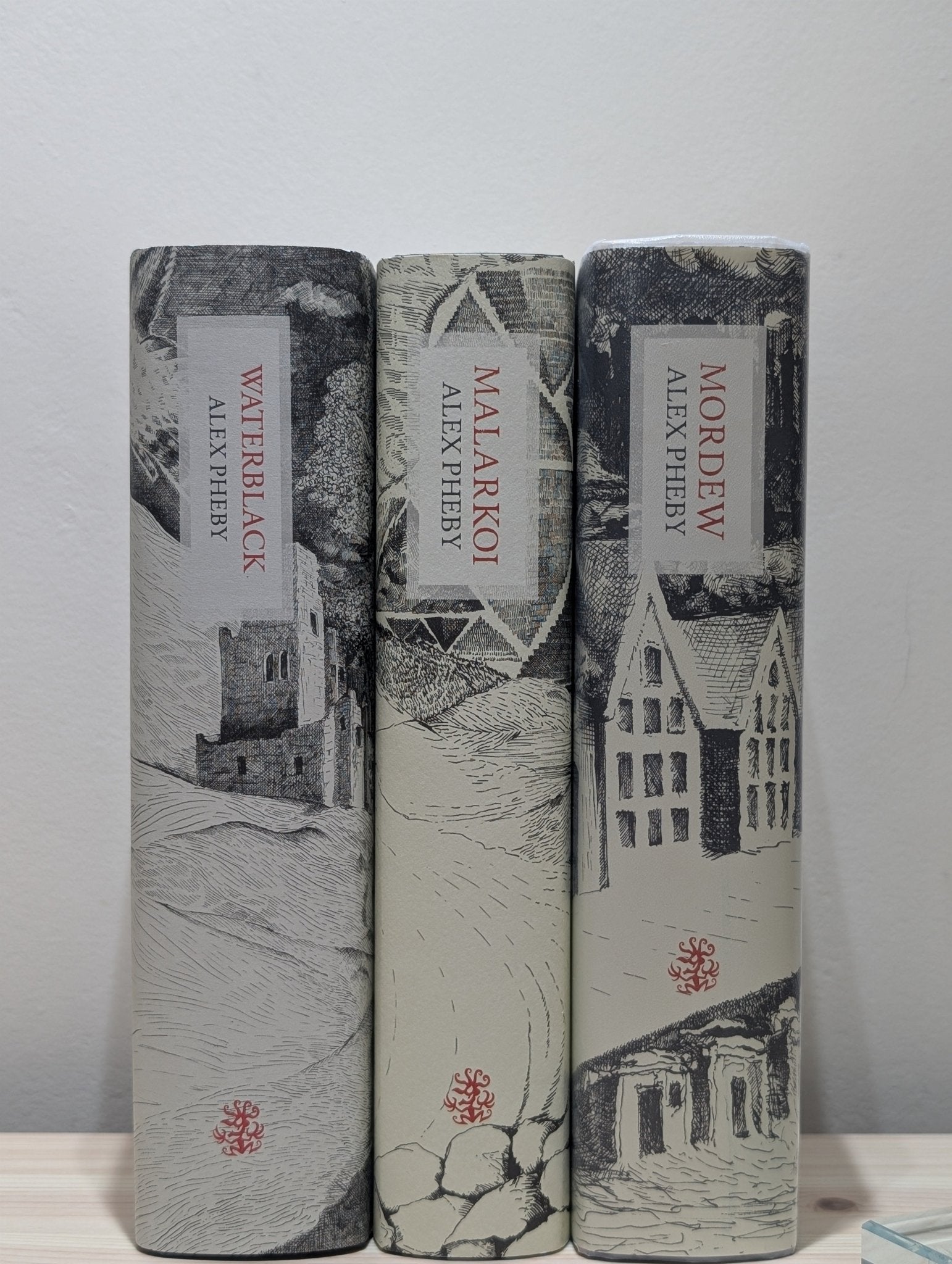Cities of the Weft 1 - 3: Mordew; Malarkoi; Waterblack by Alex Pheby (Signed First Edition) - Fialta Books