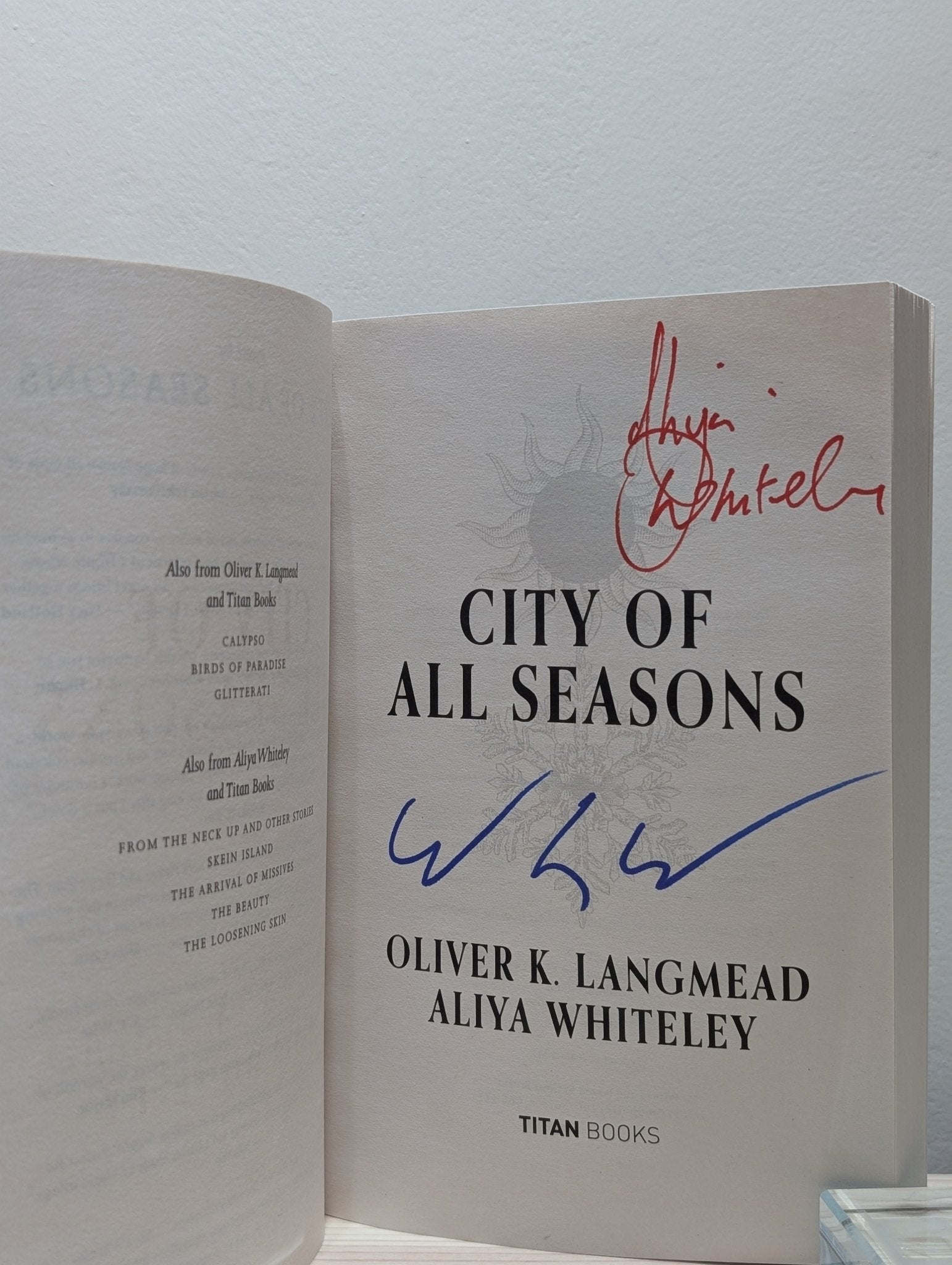 City of All Seasons by Oliver K. Langmead (Signed First Edition) - Fialta Books