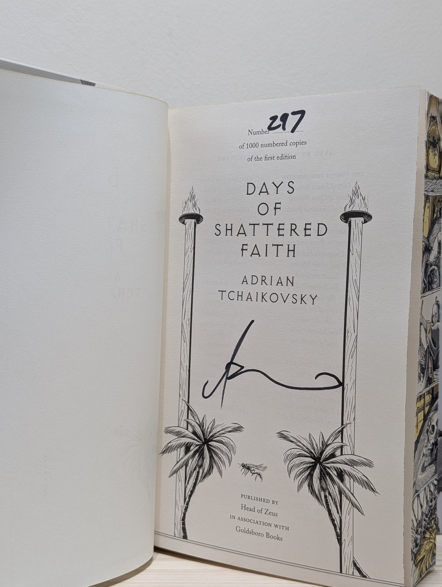 City of Last Chances; House of Open Wounds; Days of Shattered Faith by Adrian Tchaikovsky (Signed First Set with sprayed edges) - Fialta Books