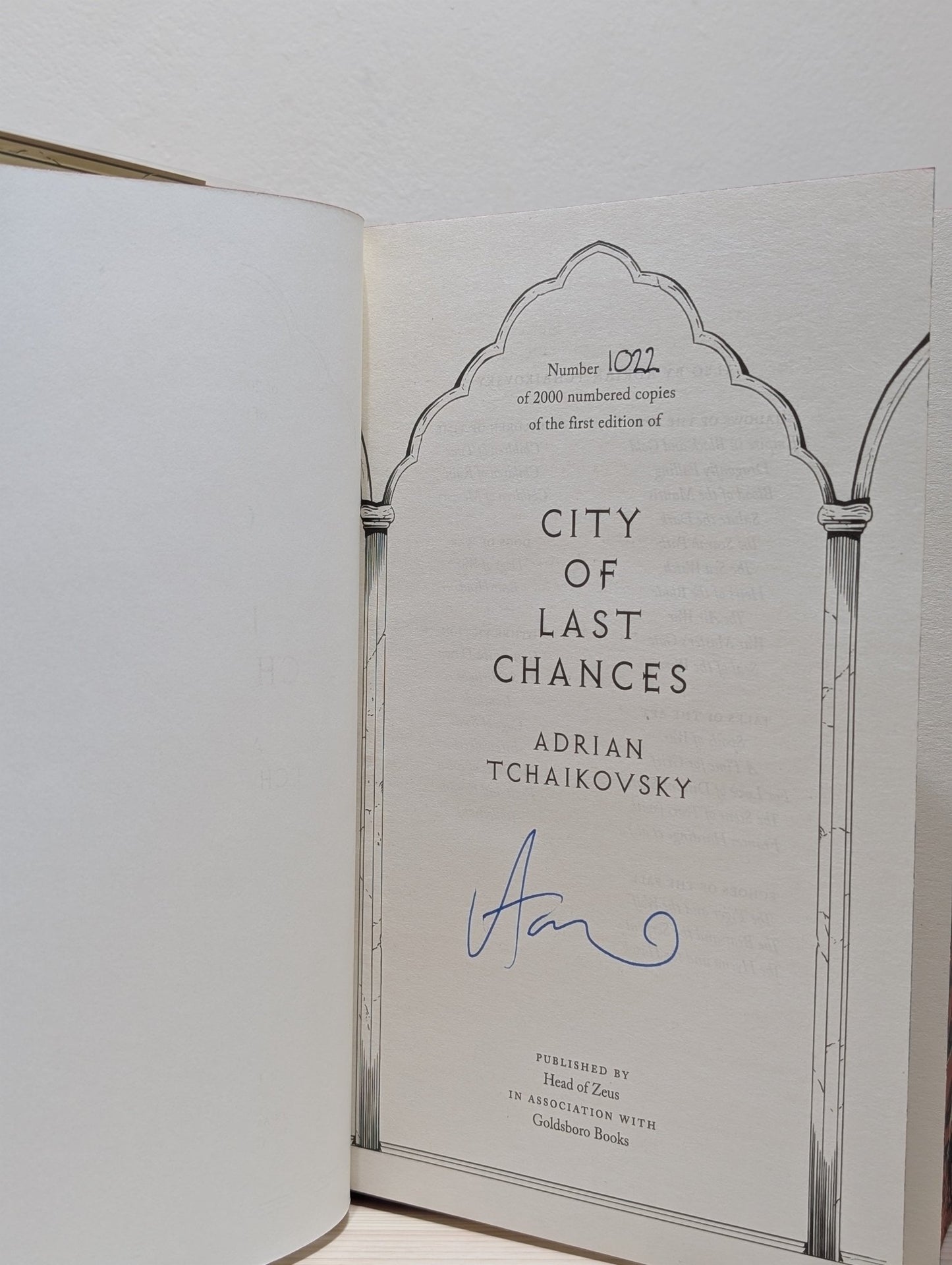 City of Last Chances; House of Open Wounds; Days of Shattered Faith by Adrian Tchaikovsky (Signed First Set with sprayed edges) - Fialta Books