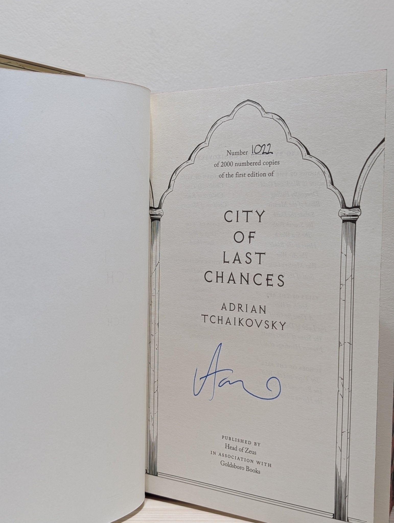 City of Last Chances; House of Open Wounds; Days of Shattered Faith by Adrian Tchaikovsky (Signed First Set with sprayed edges) - Fialta Books