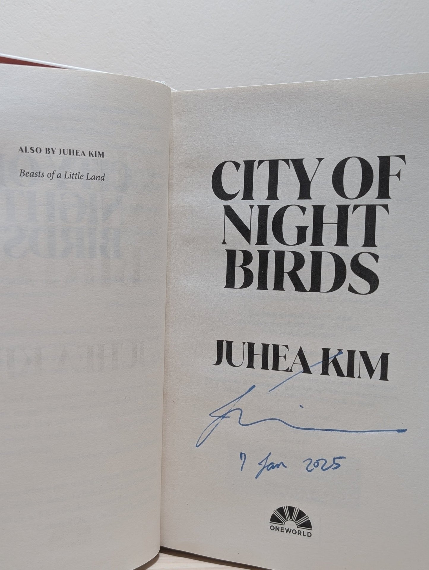 City of Night Birds by Juhea Kim (Signed Dated First Edition) - Fialta Books