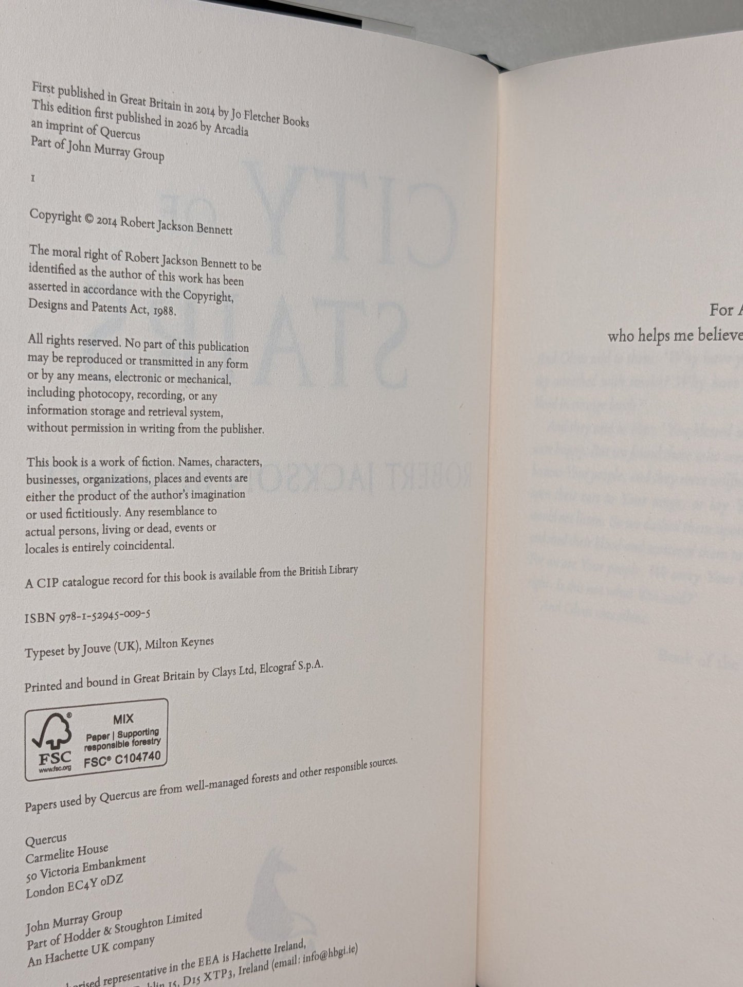 City of Stairs by Robert Jackson Bennett (Signed Numbered with sprayed edges) - Fialta Books
