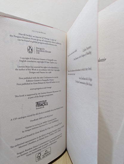 Civilisations by Laurent Binet (Signed First Edition with sprayed edge) - Fialta Books