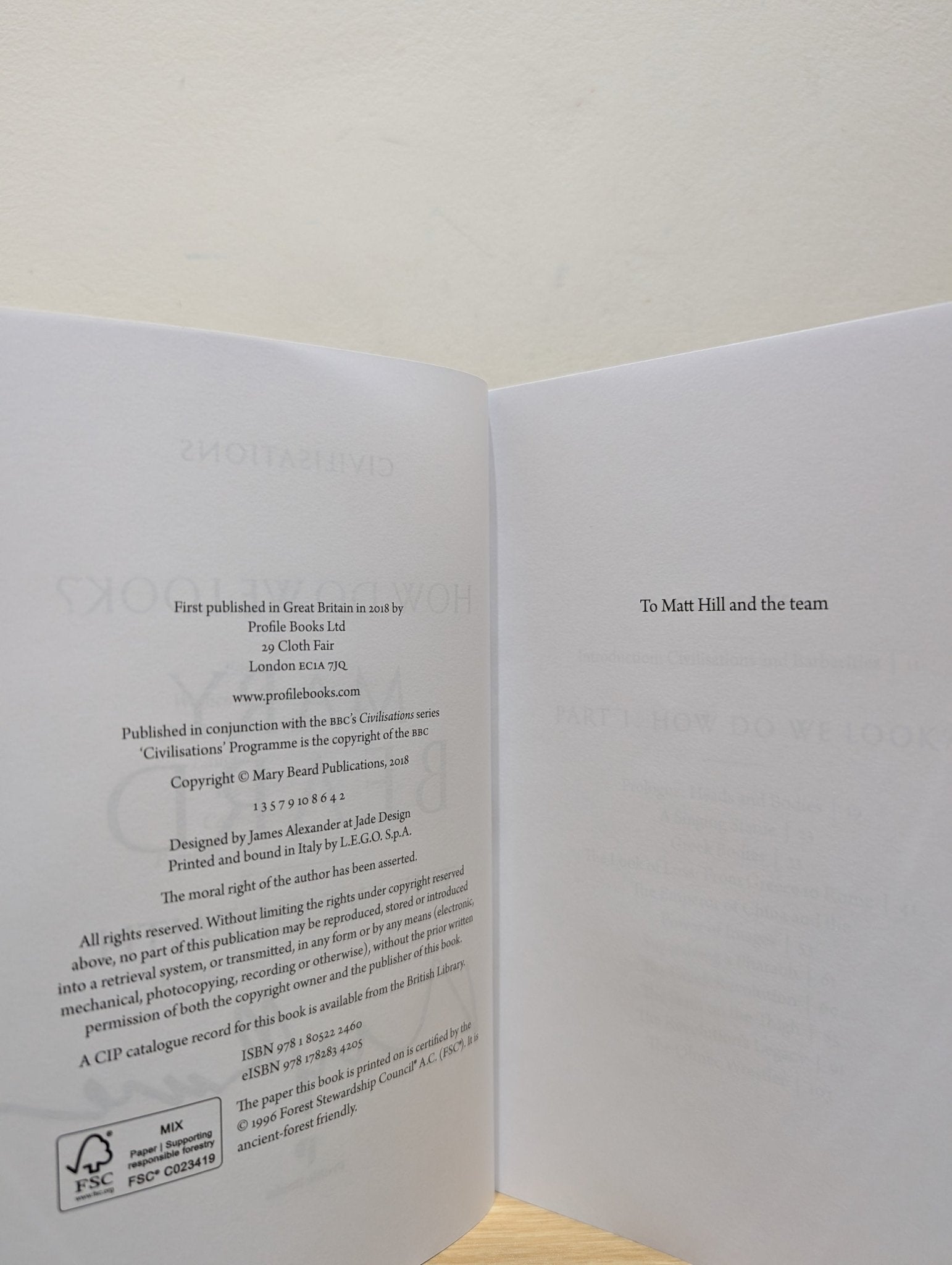 Civilisations: How Do We Look / The Eye of Faith by Mary Beard (Signed First Edition) - Fialta Books