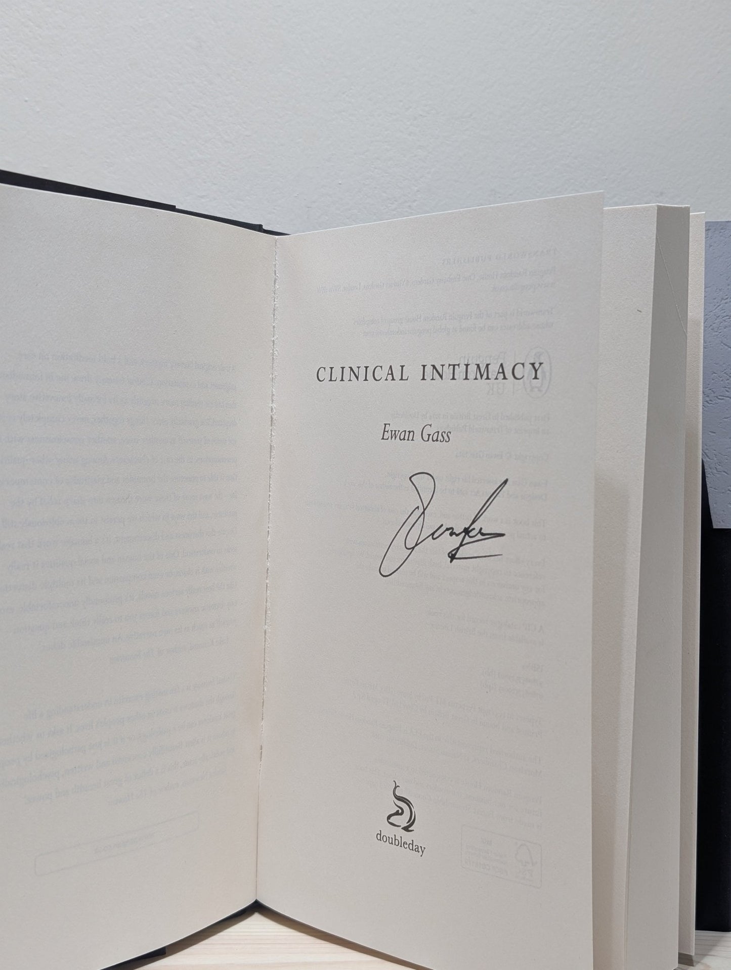 Clinical Intimacy by Ewan Gass (Signed First Edition) - Fialta Books