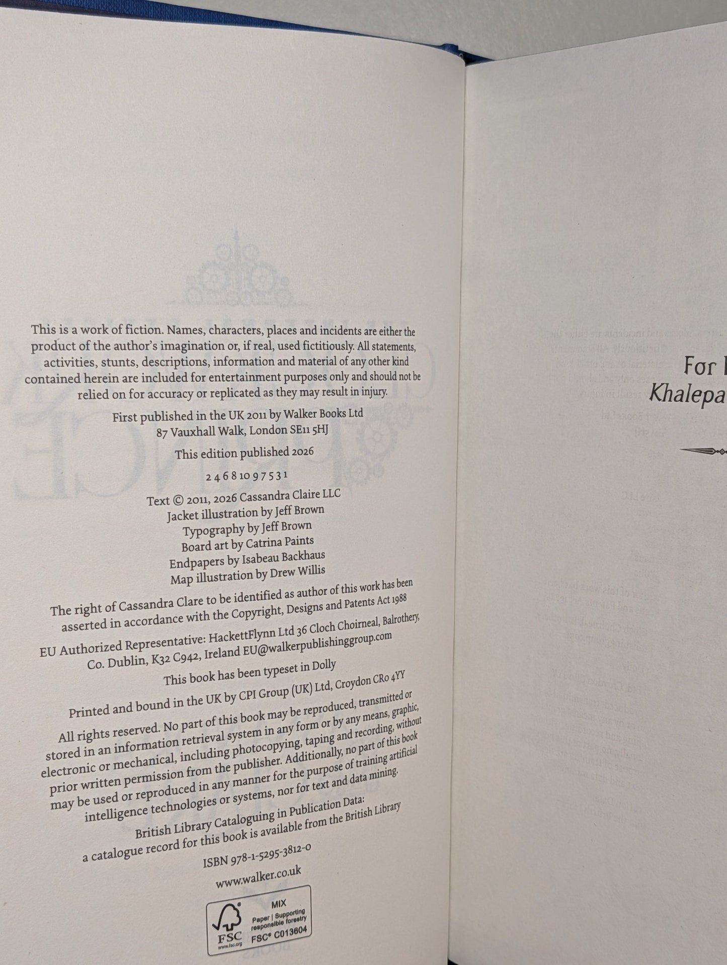 Clockwork Prince by Cassandra Clare (Deluxe Edition with sprayed edges) - Fialta Books