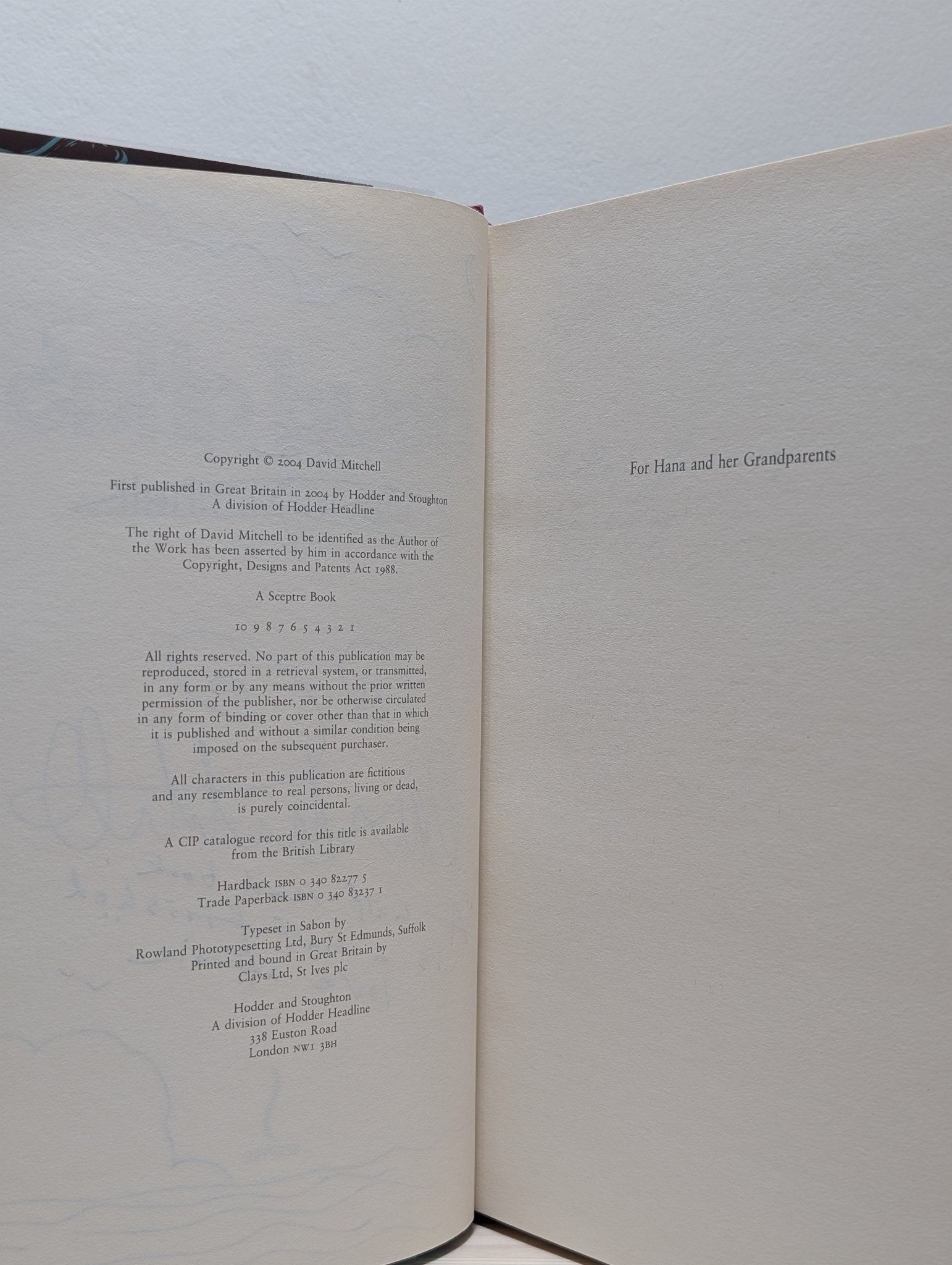 Cloud Atlas by David Mitchell (Signed Lined First Edition) - Fialta Books