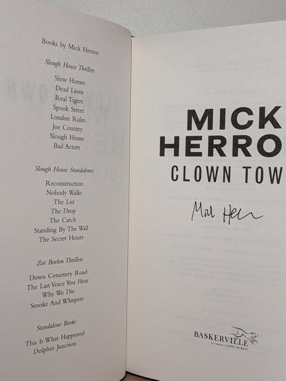 Clown Town: Slow Horses / Slough House 9 by Mick Herron (Signed First Edition) - Fialta Books
