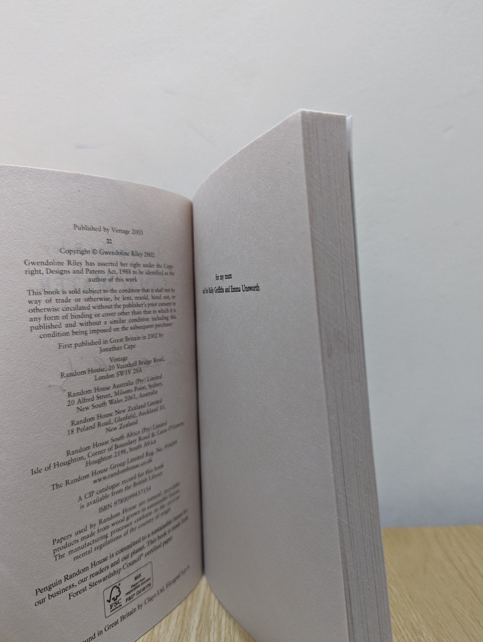 Cold Water by Gwendoline Riley (Signed) - Fialta Books