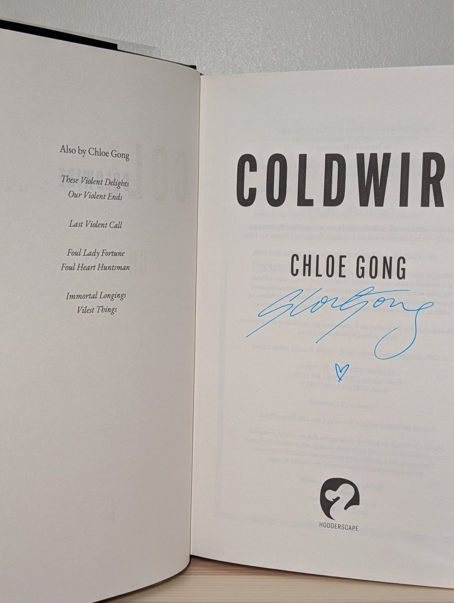 Coldwire by Chloe Gong (Signed First Edition) - Fialta Books