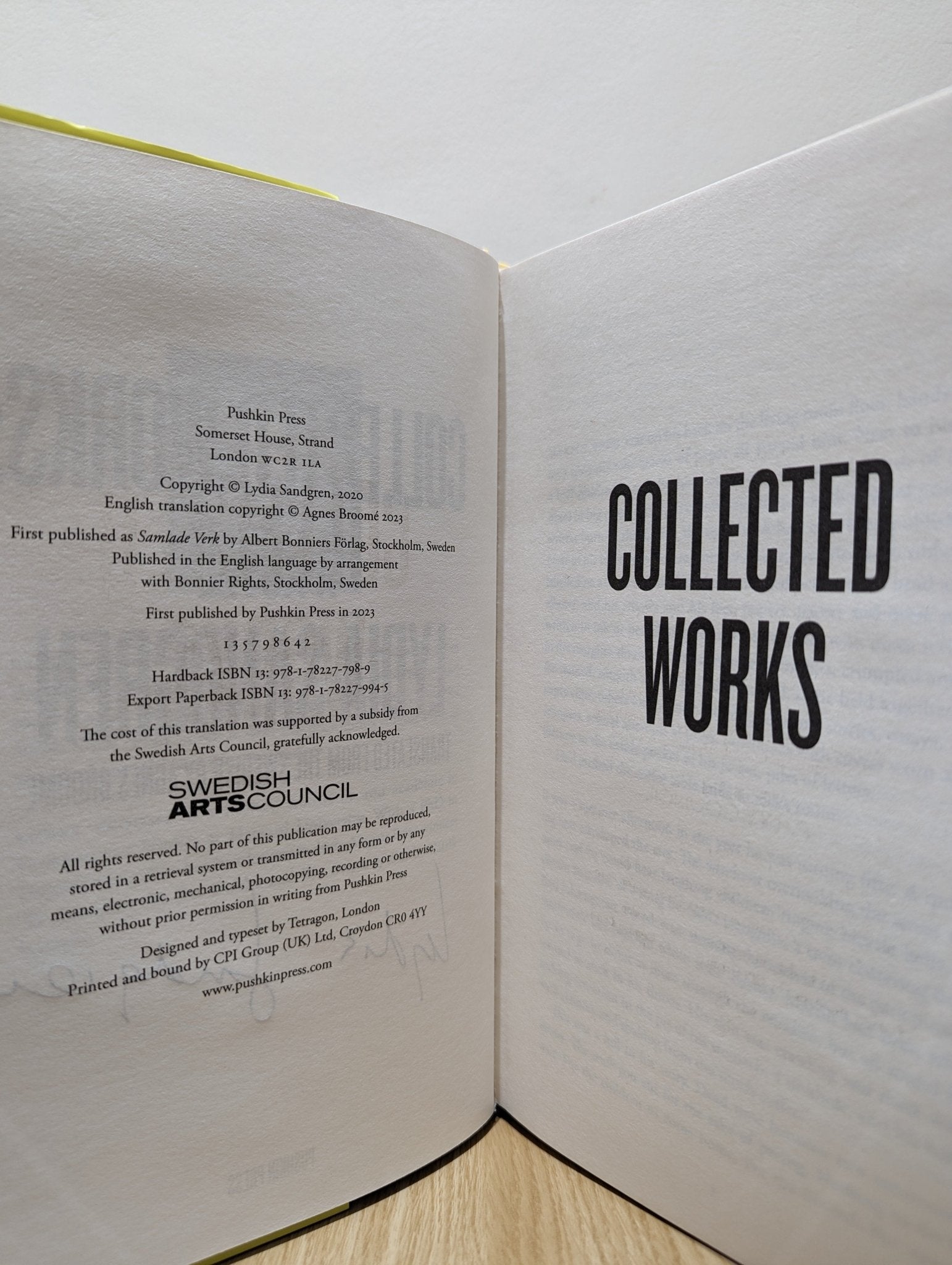 Collected Works: A Novel by Lydia Sandgren - Fialta Books