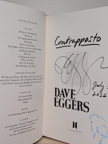 Contrapposto by Dave Eggers (Signed Dated First Edition) - Fialta Books