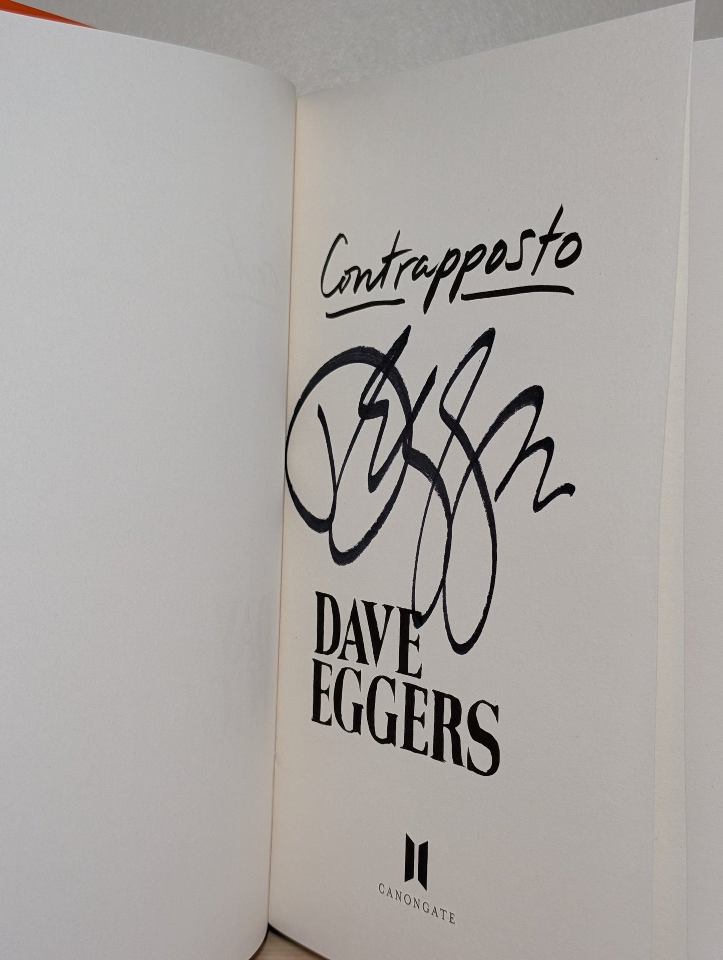 Contrapposto by Dave Eggers (Signed First Edition) - Fialta Books