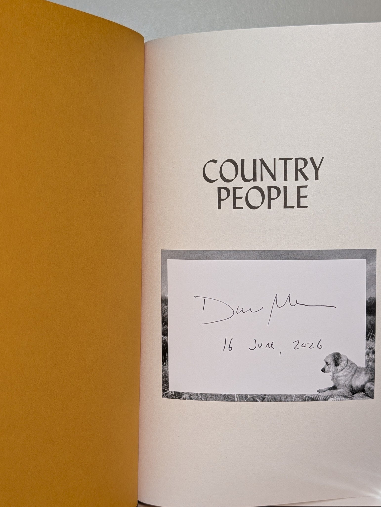 Country People by Daniel Mason (Signed Dated First Edition) - Fialta Books