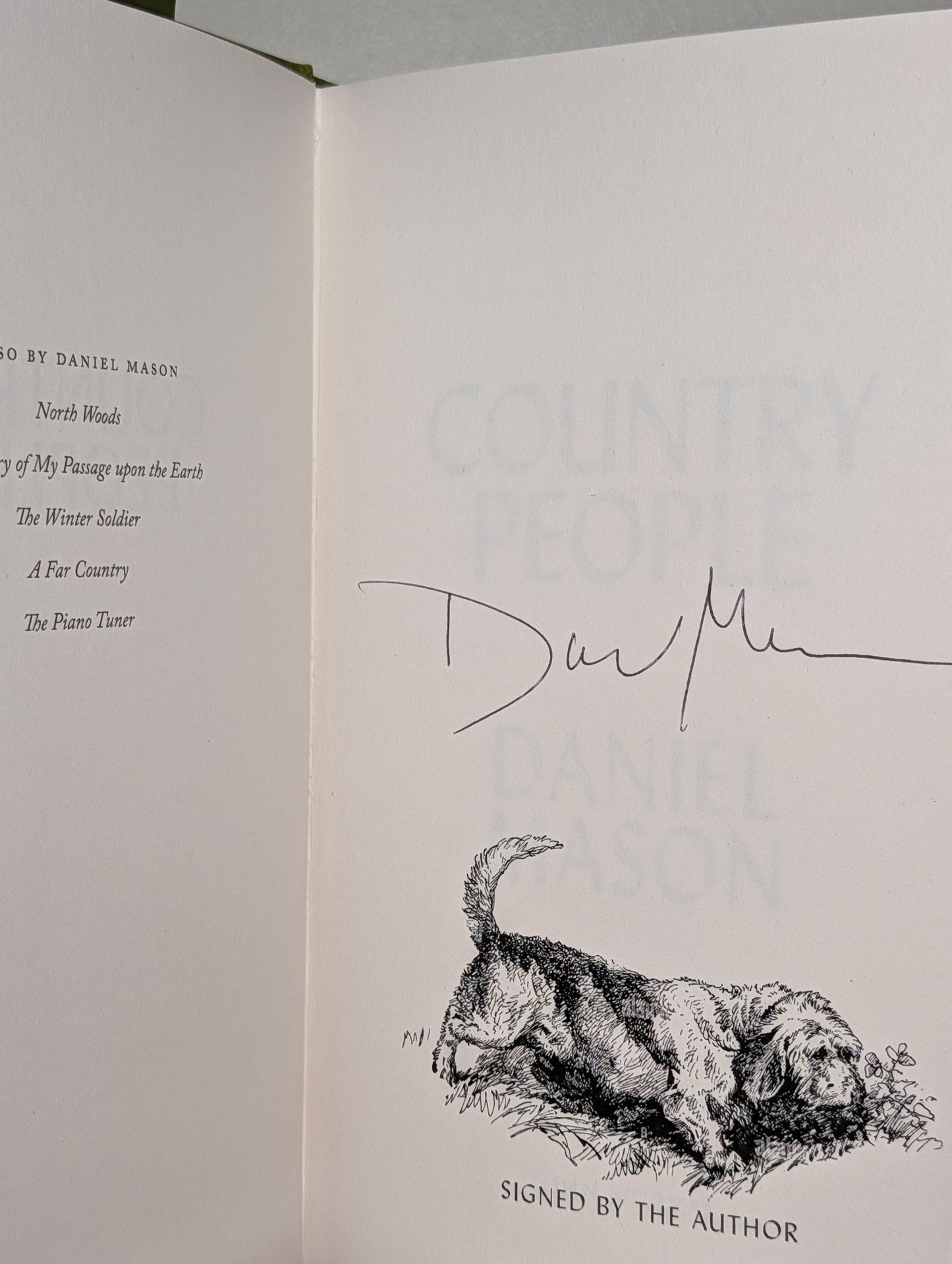Country People by Daniel Mason (Signed First Edition) - Fialta Books